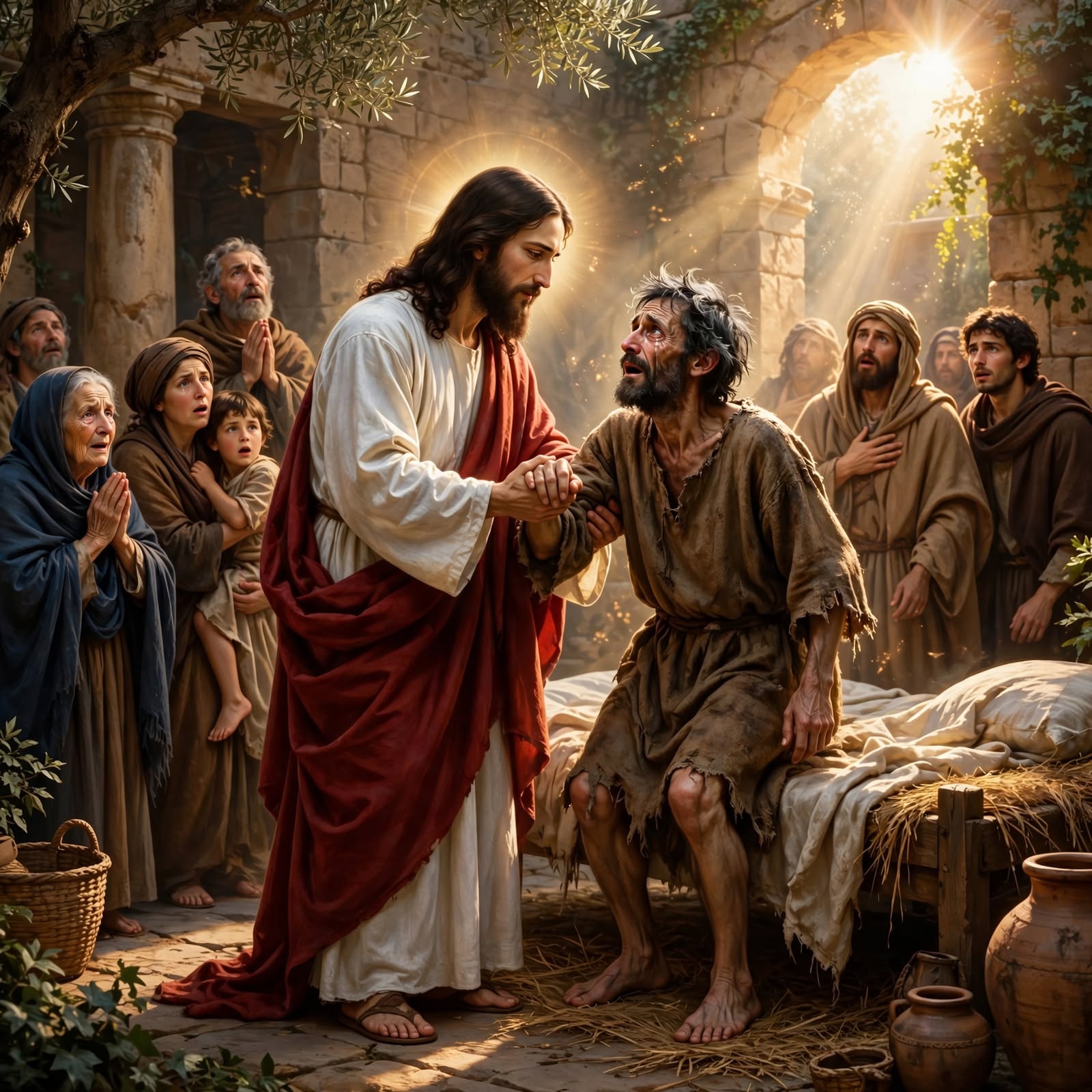Jesus healing the sick